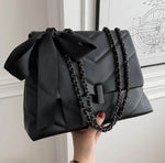 Chain Silk Scarf Shoulder Bag