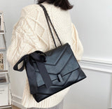 Chain Silk Scarf Shoulder Bag